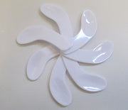 Cream Spatula Plastic White (Pack of 50)