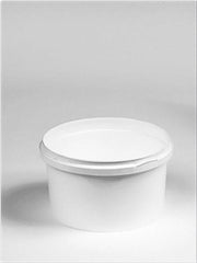 500ml White Plastic Pail Complete With White Lid