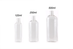 Clear 500ml Boston Round PET Bottle 24/415