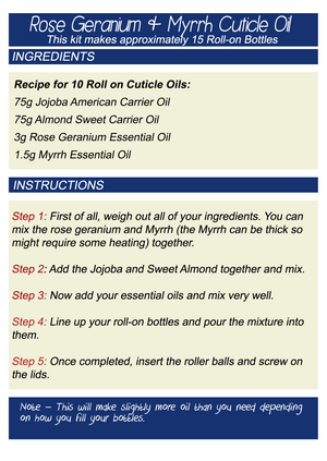 Create Your Own – Rose Geranium & Myrrh Cuticle Oil