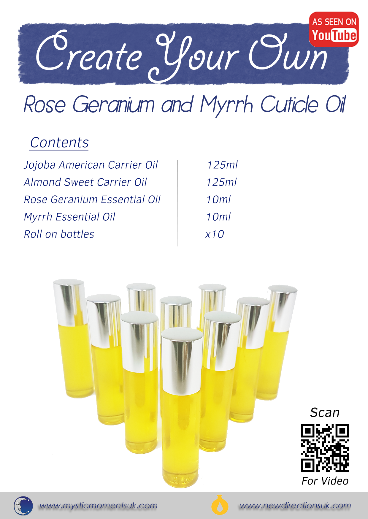 Create Your Own – Rose Geranium & Myrrh Cuticle Oil