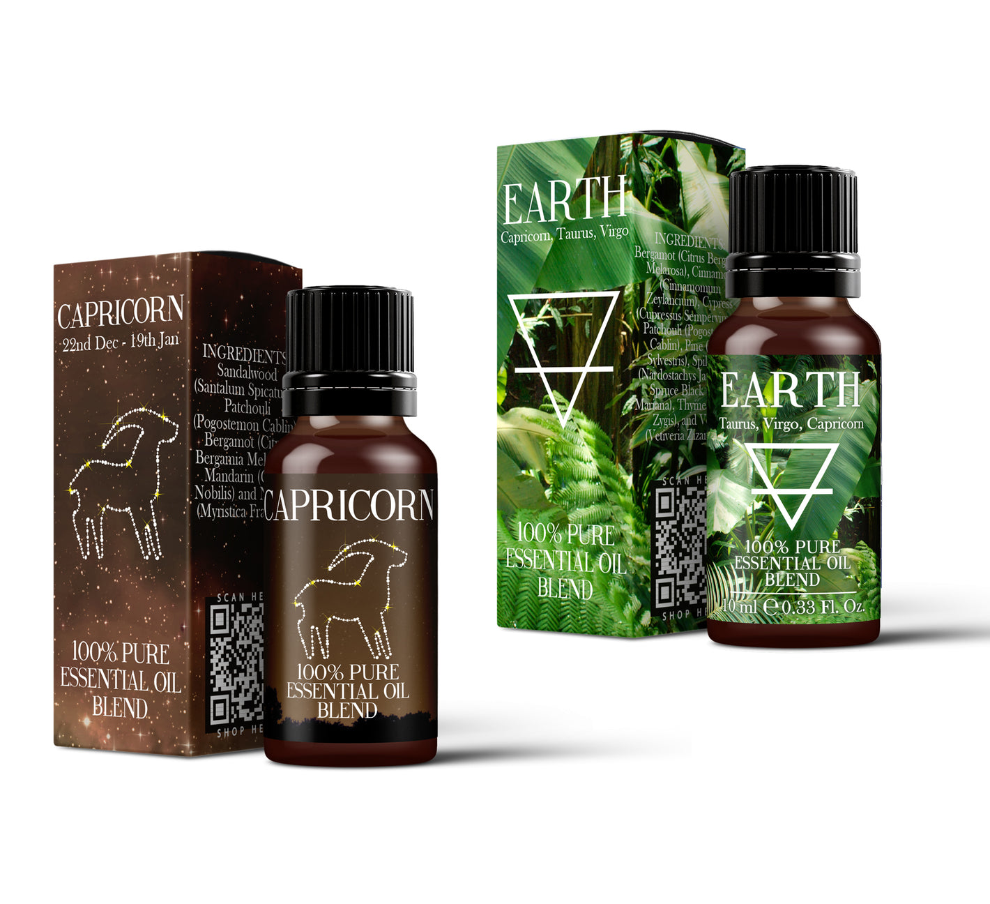 Earth Element & Capricorn Essential Oil Blend Twin Pack (2x10ml)