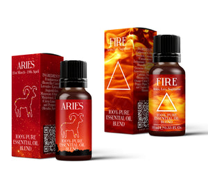 Fire Element & Aries Zodiac Sign Astrology Essential Oil Blend Twin Pack (2x10ml)