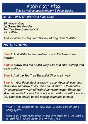 Create Your Own – Kaolin Face Mask