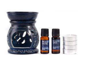 Mulled Wine and Christmas Spice Oil Burner Gift Set