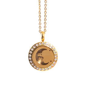 Mystical Moon | Aromatherapy Oil Diffuser Necklace Locket with Pad