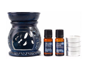 Orange and Cinnamon Oil Burner Gift Set