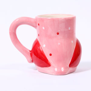 Pink Ceramic Polka Dot Owl Mug