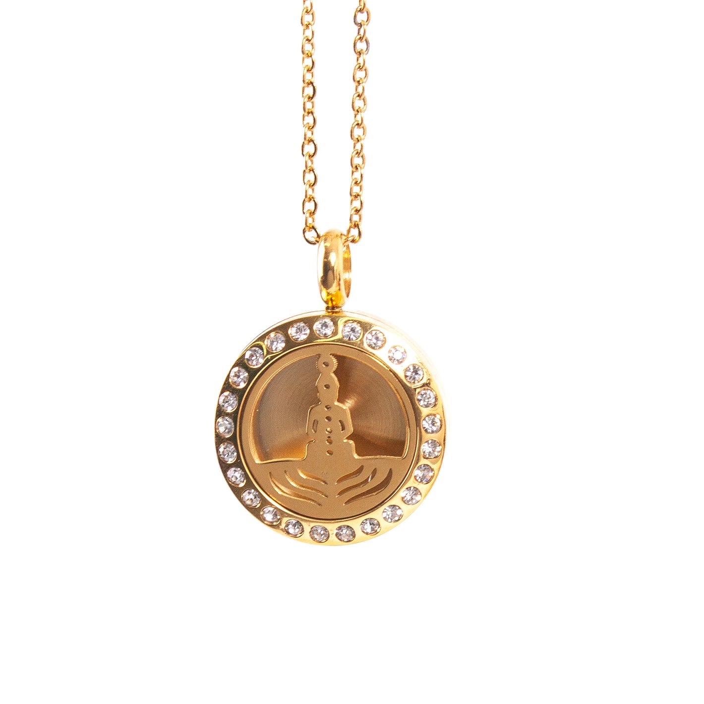 Seven Chakras | Aromatherapy Oil Diffuser Necklace Locket with Pad