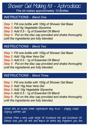 Shower Gel Making Kit - APHRODISIAC PACK