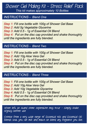 Shower Gel Making Kit - STRESS RELIEF PACK