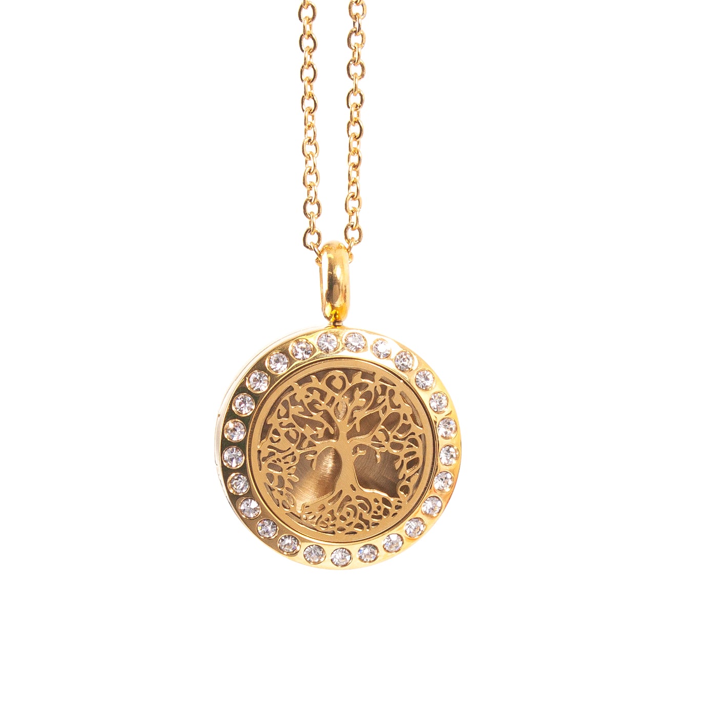 Tree of Life | Aromatherapy Oil Diffuser Necklace Locket with Pad
