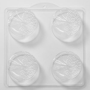 Dragonfly and Flowers Round PVC Mould (4 Cavity)
