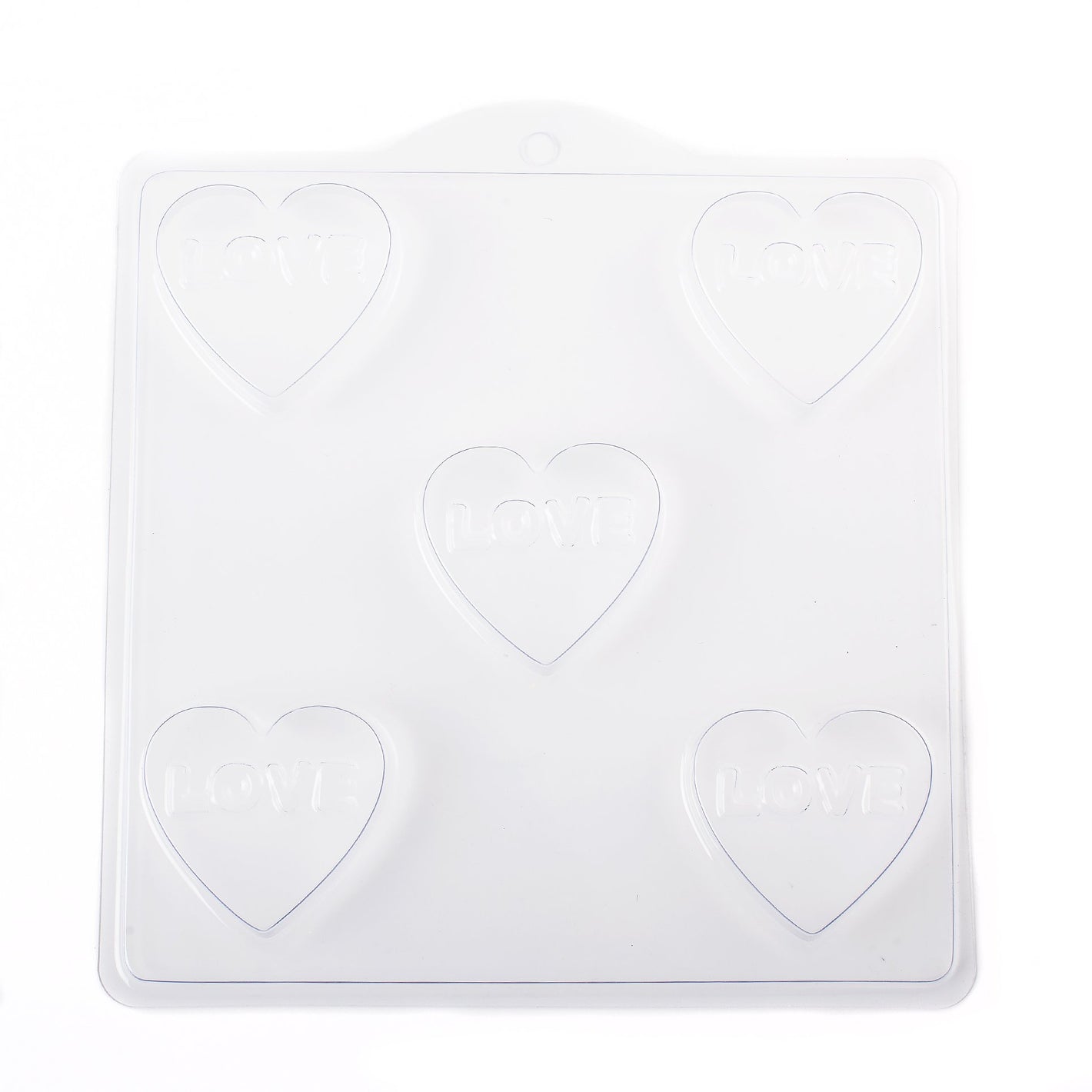 Heart with 'LOVE' PVC Mould (5 Cavity)