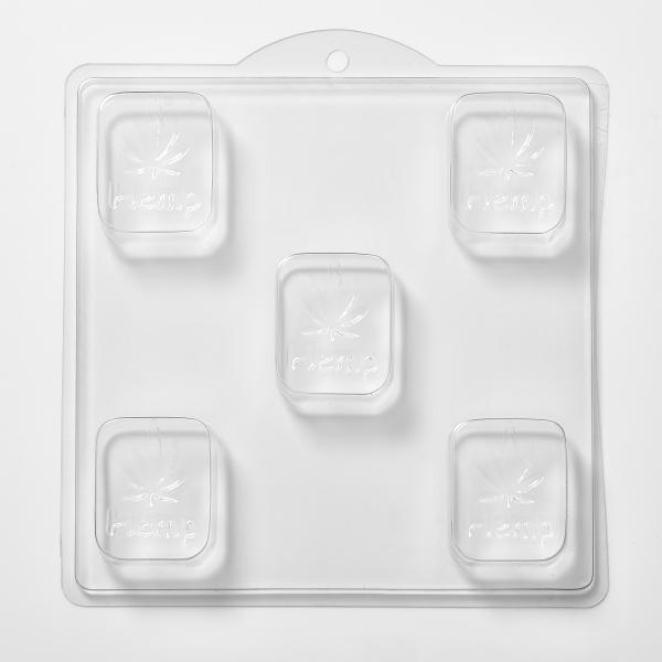 Hemp Embossed Bars PVC Soap Mould Tray (5 Cavity)