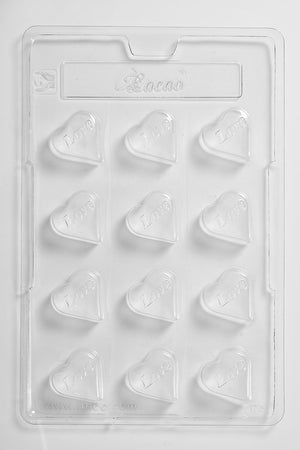 Love Hearts PVC Mould (12 Cavity)