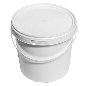 1.5 Litre White Plastic Pail Complete With White Lid