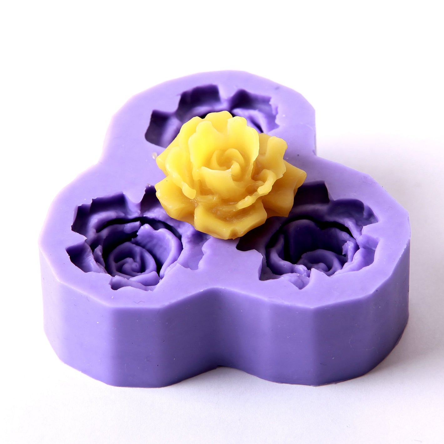 Rose Silicone Mould (3 Cavity)