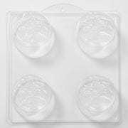 Round Butterfly on Flowers PVC Mould (4 Cavity)