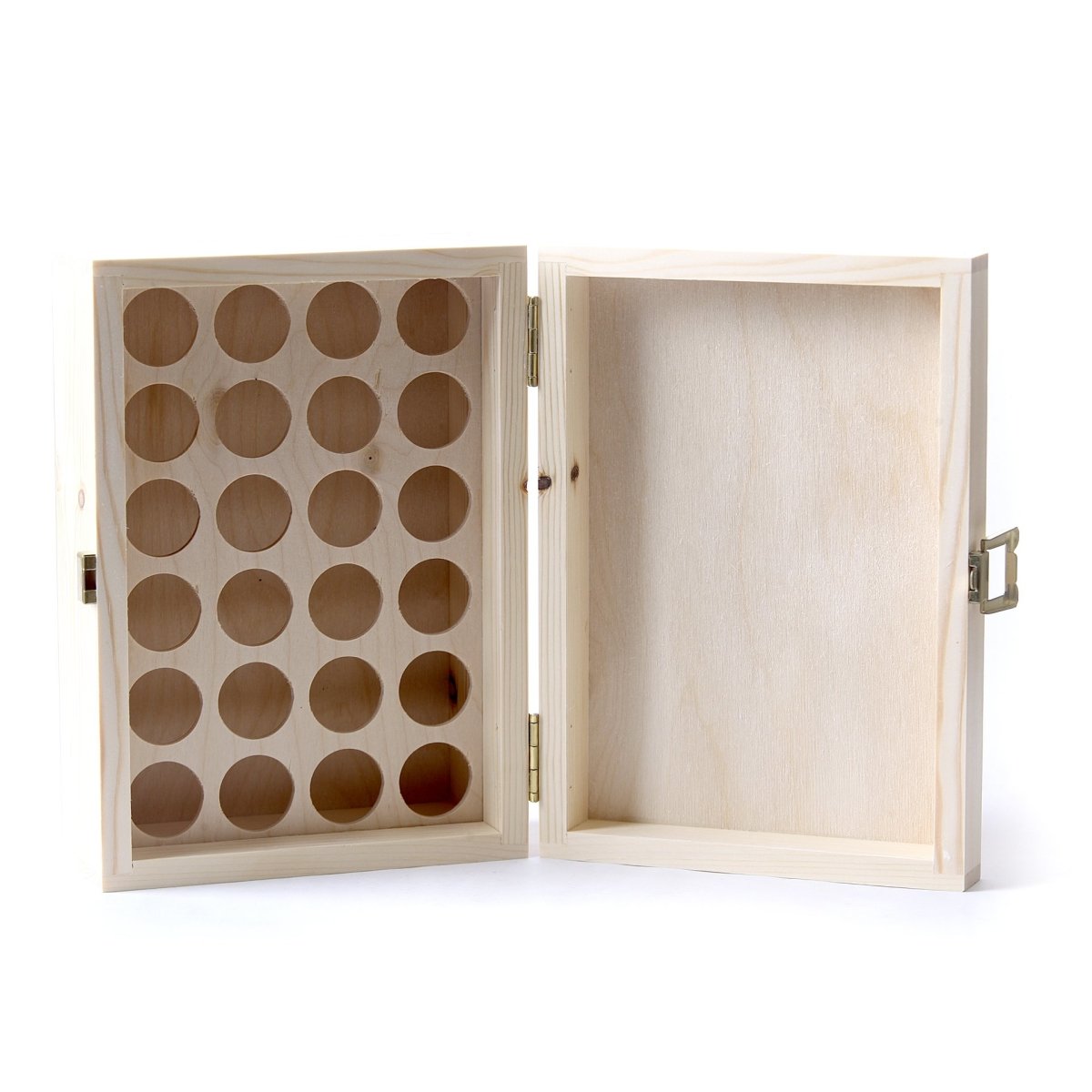 Wooden Aromatherapy Gift Box - (Empty But Can Hold 24 x 10ml Glass Bottles) UK Manufactured - Mystic Moments UK